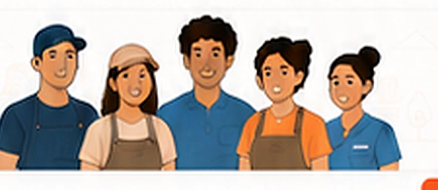 Local hourly workers with different roles and work experience.